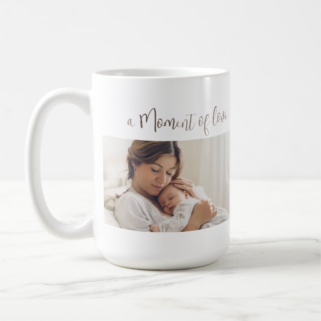 Modern  First Mother's Day Photo Acrylic Gift Kaffemugg (Vänster)