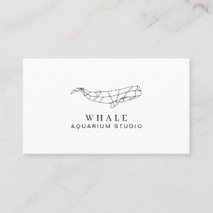 Modern Fish Aquarium Whale Visitkort