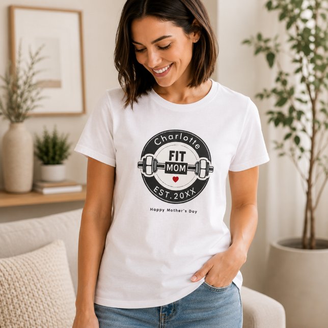 Modern Fit Mom Mors Dag T-Shirt Present (Skapare uppladdad)