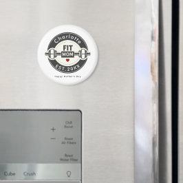 Modern Fit Mom Mothers Day Fridge Magnet