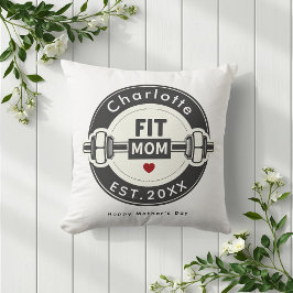 Modern Fit Mom Mothers Day Pillow Gift Kudde