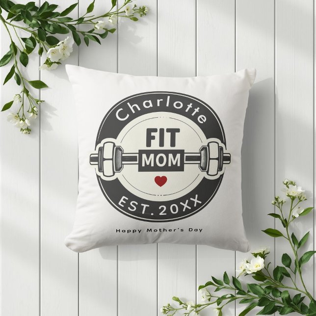 Modern Fit Mom Mothers Day Pillow Gift Kudde (Skapare uppladdad)