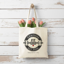 Modern Fit Mom Mothers Day Tote Bag Tygkasse
