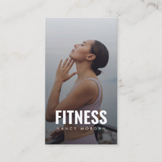 Modern Fitness Foto QR-kod Personlig Tränare Visitkort
