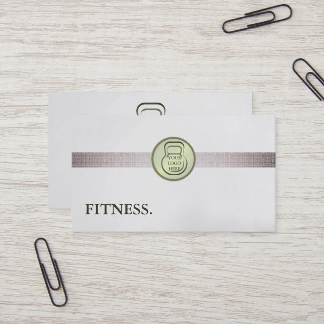 Modern Fitness Personal Trainer Visitkort (Fram/Back In Situ)