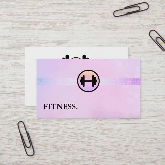 Modern Fitness Personal Trainer Visitkort (Fram/Back In Situ)