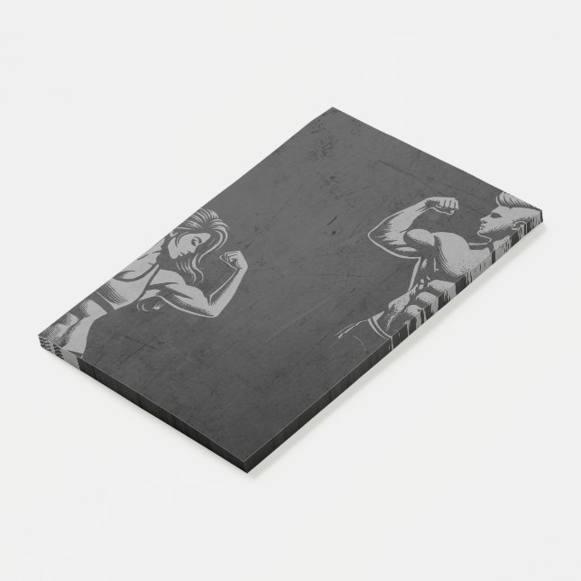 Modern Fitness Trainer Bodybuilding Gym Instructor Post-it Block (Vinklad)