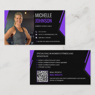 Modern Fitnesscoach QR-kod Visitkort