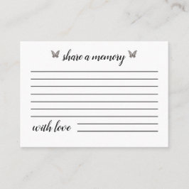 Modern fjäril | A-minneskort Visitkort