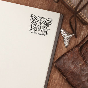 Modern fjäril Ex Libris Bok Stämpel