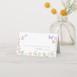 Modern Fjärilar Bröllopsdusch  Placeringskort