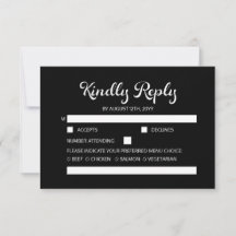 Modern Flair Script Minimalist Black Bröllop