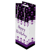 Modern Flaska-bag med polkapunkter på Lila