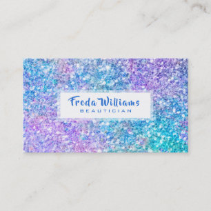 Modern flera Färg Faux Glitter och Sparkles Visitkort