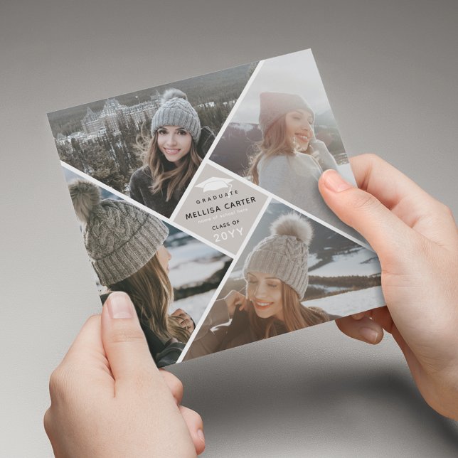 Modern flerbildercollage examen meddelande (Skapare uppladdad)