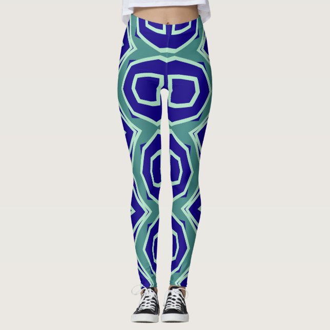 Modern flerfärgad klassisk "Ratti_Creative_Arts" L Leggings (Framsida)