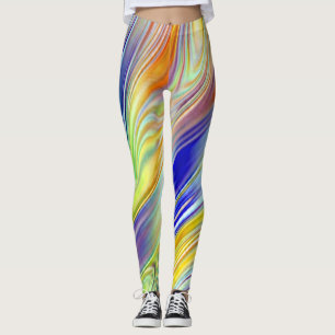 Modern flerfärgad klassisk "Ratti_Creative_Arts" L Leggings