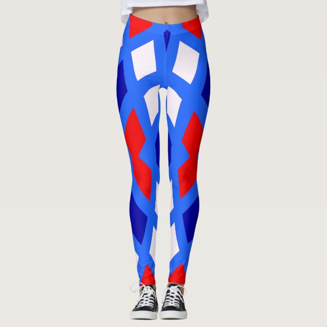 Modern flerfärgad klassisk "Ratti_Creative_Arts" L Leggings (Framsida)