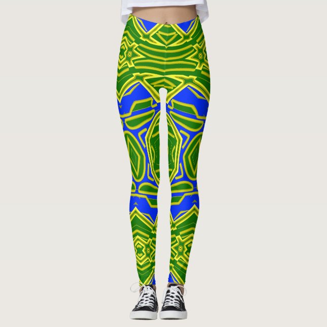 Modern flerfärgad klassisk "Ratti_Creative_Arts" Leggings (Framsida)