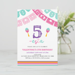 Modern Flerfärgade Flickor Three-esta 3-årsdag Inbjudningar