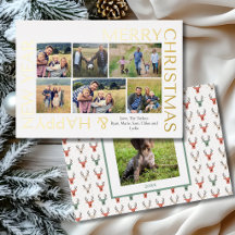 Modern flerfotos familje jul collage