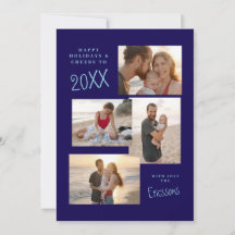 Modern flerfotos kollage-kort