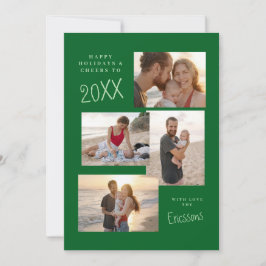 Modern flerfotos kollagekort julkort