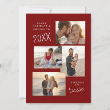 Modern flerfotoscollage-kort