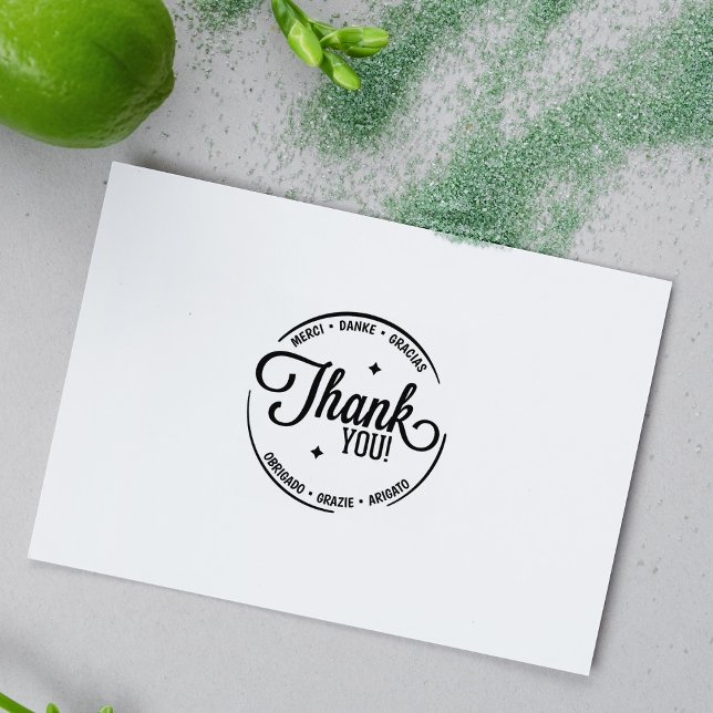 Modern flerspråkig Tack Stämpel (Skapare uppladdad)