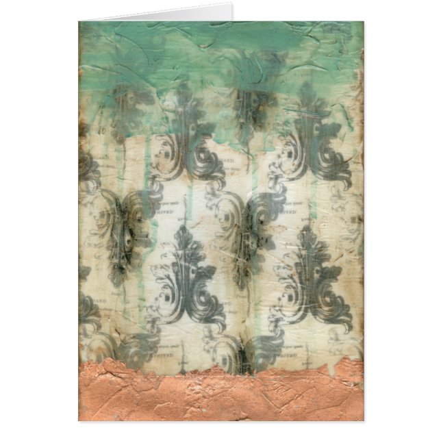 Modern Fleur De Lis Design Hälsningskort (Framsidan)