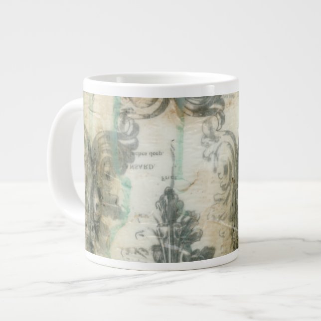 Modern Fleur De Lis Design Jumbo Mugg (Framsida vänster)