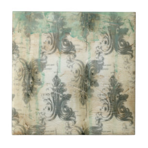 Modern Fleur De Lis Design Kakelplatta