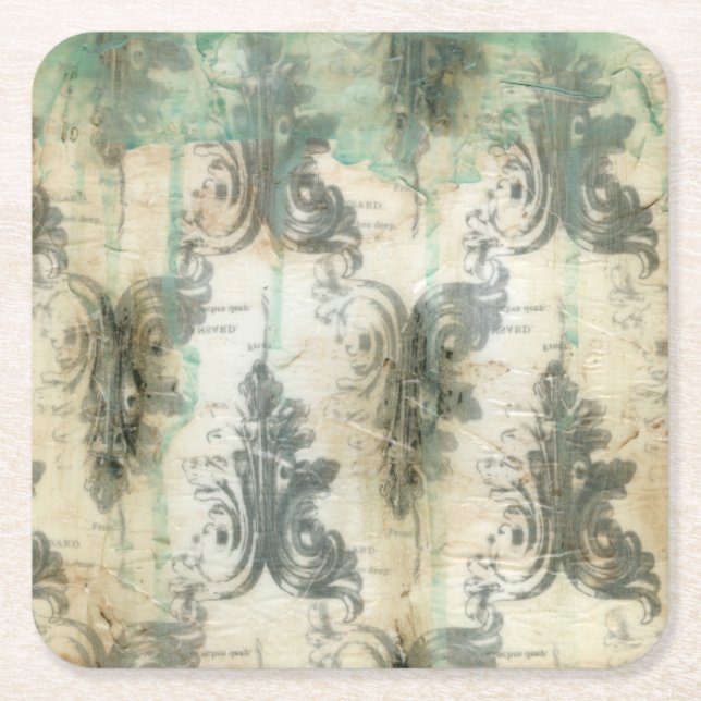 Modern Fleur De Lis Design Underlägg Papper Kvadrat (Framsidan)