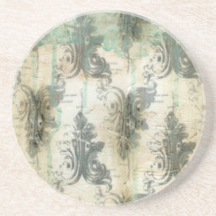 Modern Fleur De Lis Design Underlägg Sandsten