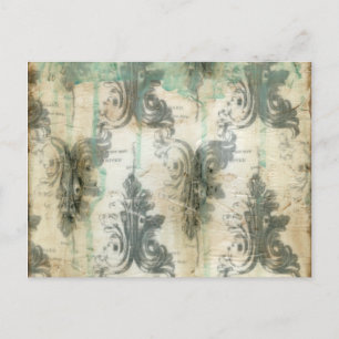 Modern Fleur De Lis Design Vykort