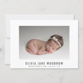 Modern Flicka Photo Collage Birth Notice