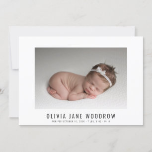 Modern Flicka Photo Collage Birth Notice