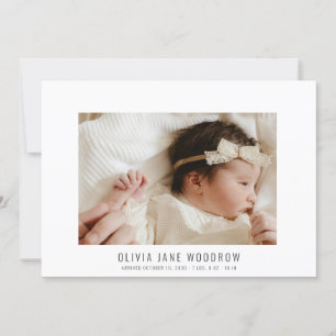 Modern Flicka Photo Collage Birth Notice