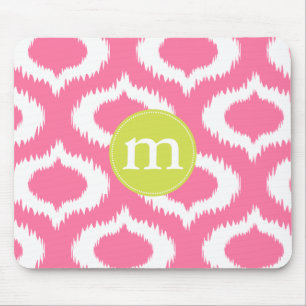 Modern flickaktigt rosa Ikat diamantpersonlig Musmatta