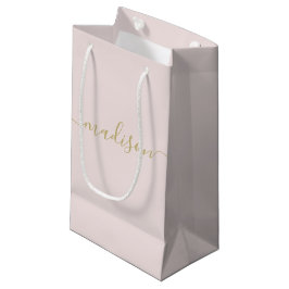 Modern Flickig Chic Feminint Guld Skrift Rosa