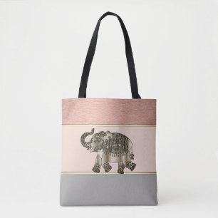 Modern flickig randig,Elefant Tygkasse