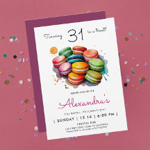 Modern Flickig Söt Macarons Regnbåge Vattenfärg
