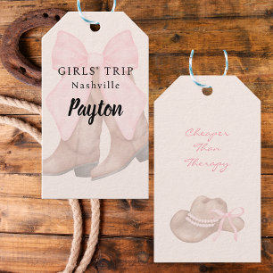 Modern flickor i natt ut ur Rosa Bow CowboyBoots Presentetikett