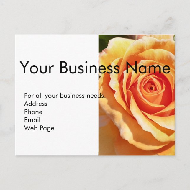 Modern Flora Business Card Template Vykort (Framsida)