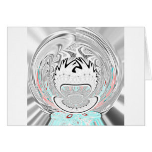 Modern flora mönster hälsningskort