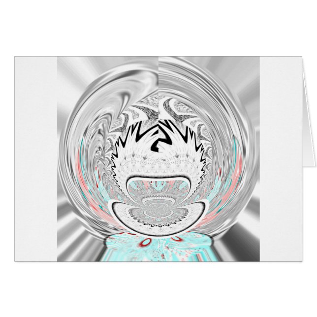 Modern flora mönster hälsningskort (Framsidan Horizontal)