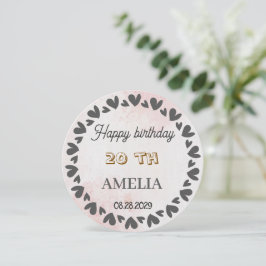 Modern Floral Birthday | Elegant Flower Design  Inbjudningar