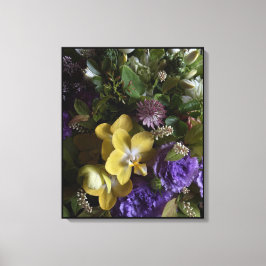 Modern Floral Bouquet Wrapped Canvas Wall Art