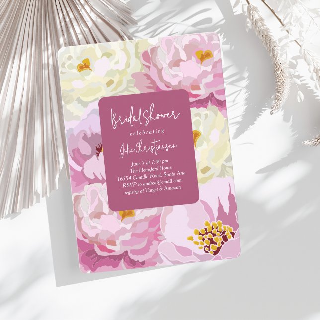 Modern Floral Bröllopsdusch Inbjudningar (Skapare uppladdad)