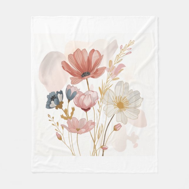 Modern Floral Design  Fleecefilt (Framsidan)